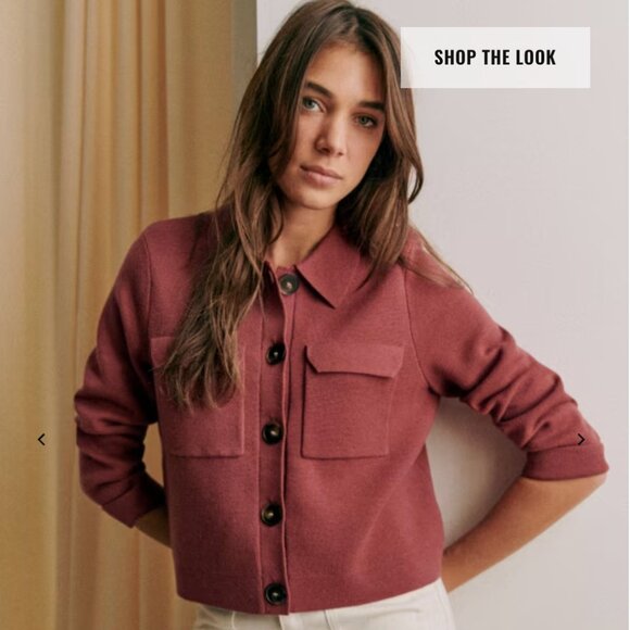 Sezane Betty Cardigan - Rosewood - XS - Picture 1 of 6